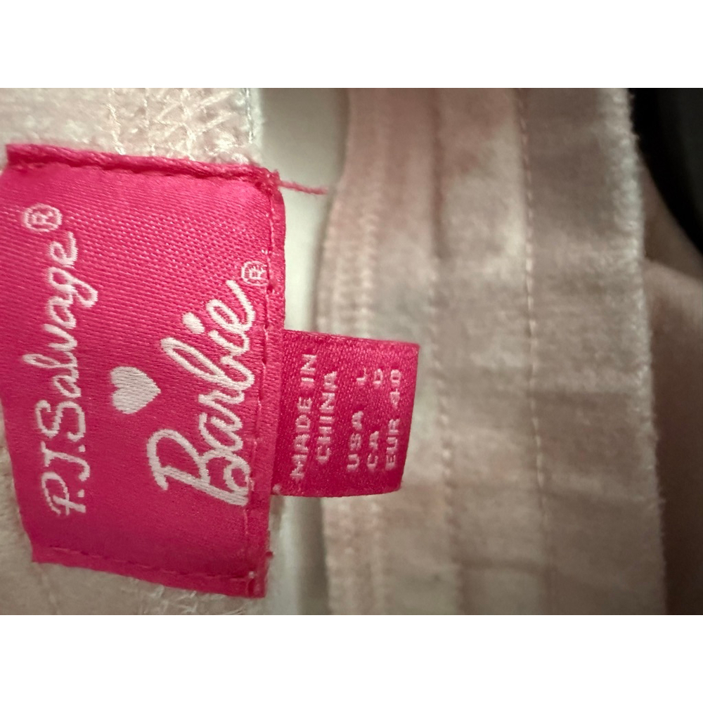 Women's P.J. Salvage Barbie Pink & White Marble Pajama Set L - Picture 10 of 10